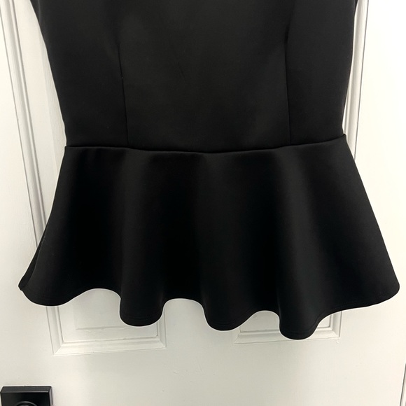 Bisou Bisou Peplum Hem Sleeveless Top Blouse solid tank babydoll tee shirt party - Picture 5 of 8